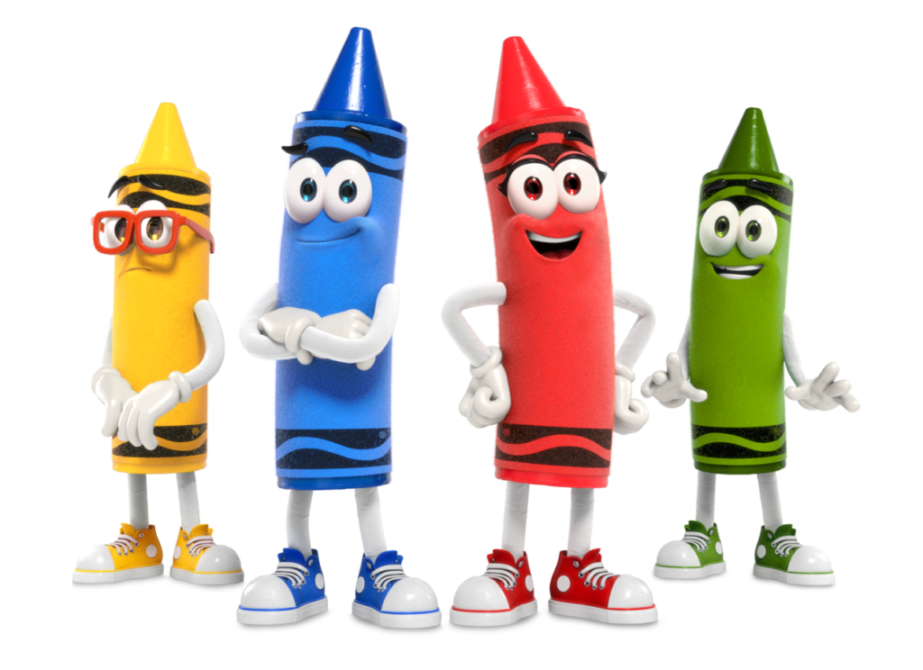Colorful Crayola Crayon characters